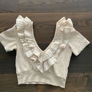 Zara Ruffled Crop Top